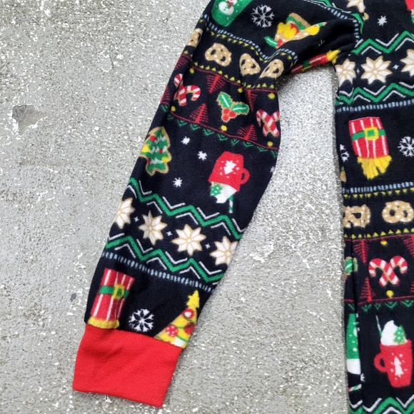 NEW! Kids Union Suit Hooded Sleeper Pajama PJ Christmas, Cat & Jack - Picture 4 of 9